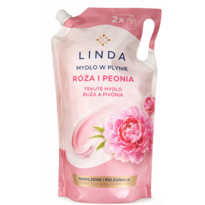 Жидкое мыло Linda кремовое роза и пион, 1 л